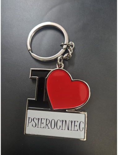 Brelok metalowy I LOVE PSIEROCINIEC