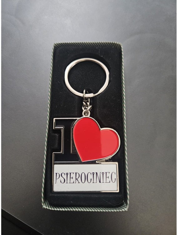 Brelok metalowy I LOVE PSIEROCINIEC
